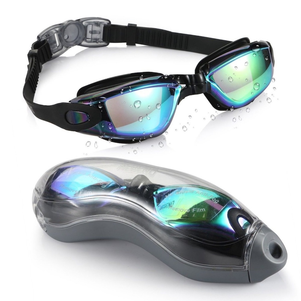 Anti fog UV protection Swimming Goggle. Color Aqua